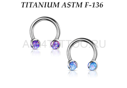 Циркуляр из титана Ti Metal с опаловыми шариками