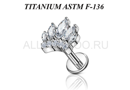 Лабрет из титана Ti Metal диадема