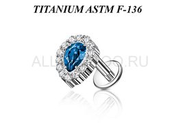 Лабрет из титана Ti Metal атланта