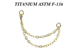 Двойная цепочка из титана для пирсинга