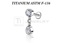 Лабрет из титана Ti Metal алекстраза