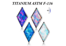 Накрутка из титана Ti Metal опаловый ромб