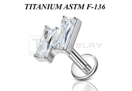 Лабрет из титана Ti Metal тайлер