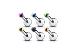 Лабрет с анодированным шариком