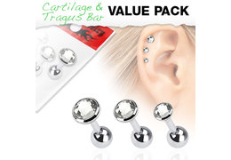 Микроштанги прозрачное трио