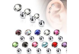 Микроштанга со стразом