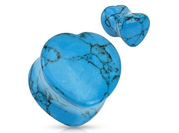 Плаги бирюзовое сердце