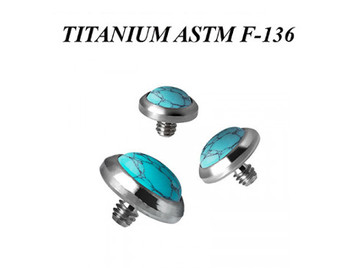 Накрутка из титана с бирюзой