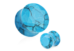 Плаги бирюза граненые