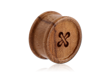 Плаги пуговица из тика, пара