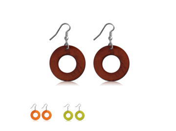 Серьги цветной перламутр, пара