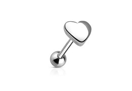 Штанга для языка стальное сердце Штанга для языка стальное сердце