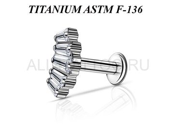 Лабрет из титана Ti Metal эфра